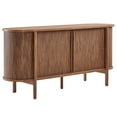 thumbnail image 2 of Modway high TV Stand Curved Edges Credenza Sideboard MDF Walnut, 2 of 10