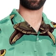 thumbnail image 5 of Turtle Seamless Men's Casual Button Down Short Sleeve Hawaiian Printed Summer Beach Shirts, 5 of 6