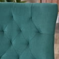 thumbnail image 5 of GDF Studio Maggie Contemporary Tufted Dining Chairs, Set of 2, Dark Teal Fabric and Espresso, 5 of 12