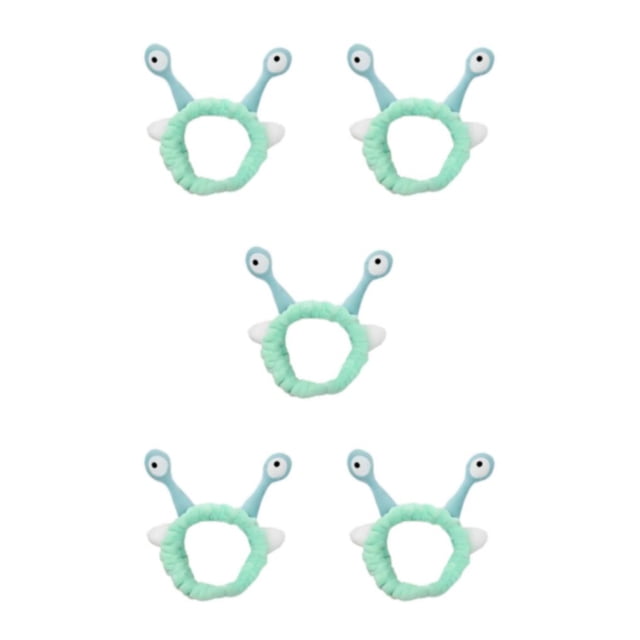 Sonducket Diadema de felpa resistente y duradera para orejas de ojos de caracol Diadema ligera y adorable para lavarse la cara verde claro Type2 NO2