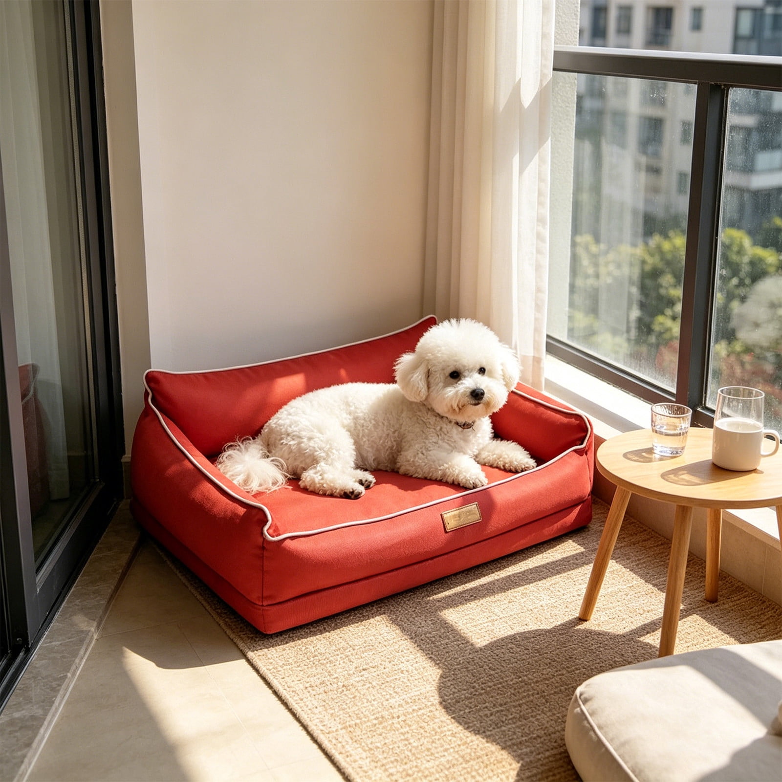 Dog Bed Cooling Pet Mat Removable Washable Non Slip Sleeping Cushion Large Medium Dogs Indoor Outdoor Travel Floor Sofa Summer Heat Relief Cozy Rest for Home Use Indoor Outdoor Rest Cushion Home Use