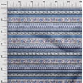 thumbnail image 3 of oneOone Rayon Medium Blue Fabric Asian Floral With Geometric Sewing Material Print Fabric By The Yard 56 Inch Wide, 3 of 4