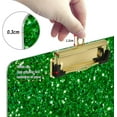 thumbnail image 4 of Coolnut Green Glitter Texture Clipboard, Acrylic Standard A4 Letter Size Clip Board with Low Profile Clip for Office, Classroom, Doctor, Nurse and Teacher, 12.5"x9", 4 of 7
