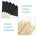 thumbnail image 4 of 100 Pcs Flag Toothpicks Cake Toppers Cheese Markers Party Decor Colored Black, 4 of 8