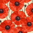 thumbnail image 6 of HAOXIT Red Poppy Flowers Round Tablecloth ,Table Cloth Autumn Holiday Table Cover Decorative for Indoor Outdoor Party Kitchen Dining 31-35, 6 of 8