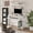 white, variant on MIN EN WIN Retro Computer Desk with Storage Shelf and Keyboard Tray, Industrial Style Gaming Desk for Home Office, Rustic Brown