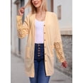 thumbnail image 4 of Weardear Women's Open Front Lightweight Cardigan Long Sleeve Button Down Loose Outwear, 4 of 6