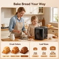 thumbnail image 5 of Bread Machine 2LB, 16-in-1 Automatic Bread Maker with Color Touch Screen, Sourdough & Gluten-Free, 3 Loaf Sizes, 15H Delay Timer, Dough, Jam & Yogurt Maker, Black, 5 of 10