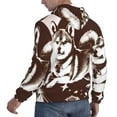 thumbnail image 6 of Kdxio Vintage Husky Dog Print Mens Casual Hooded Collar Drawstring Hoodies Pullover Sweatshirts Casual Long Sleeve Shirts-4X-Large, 6 of 7