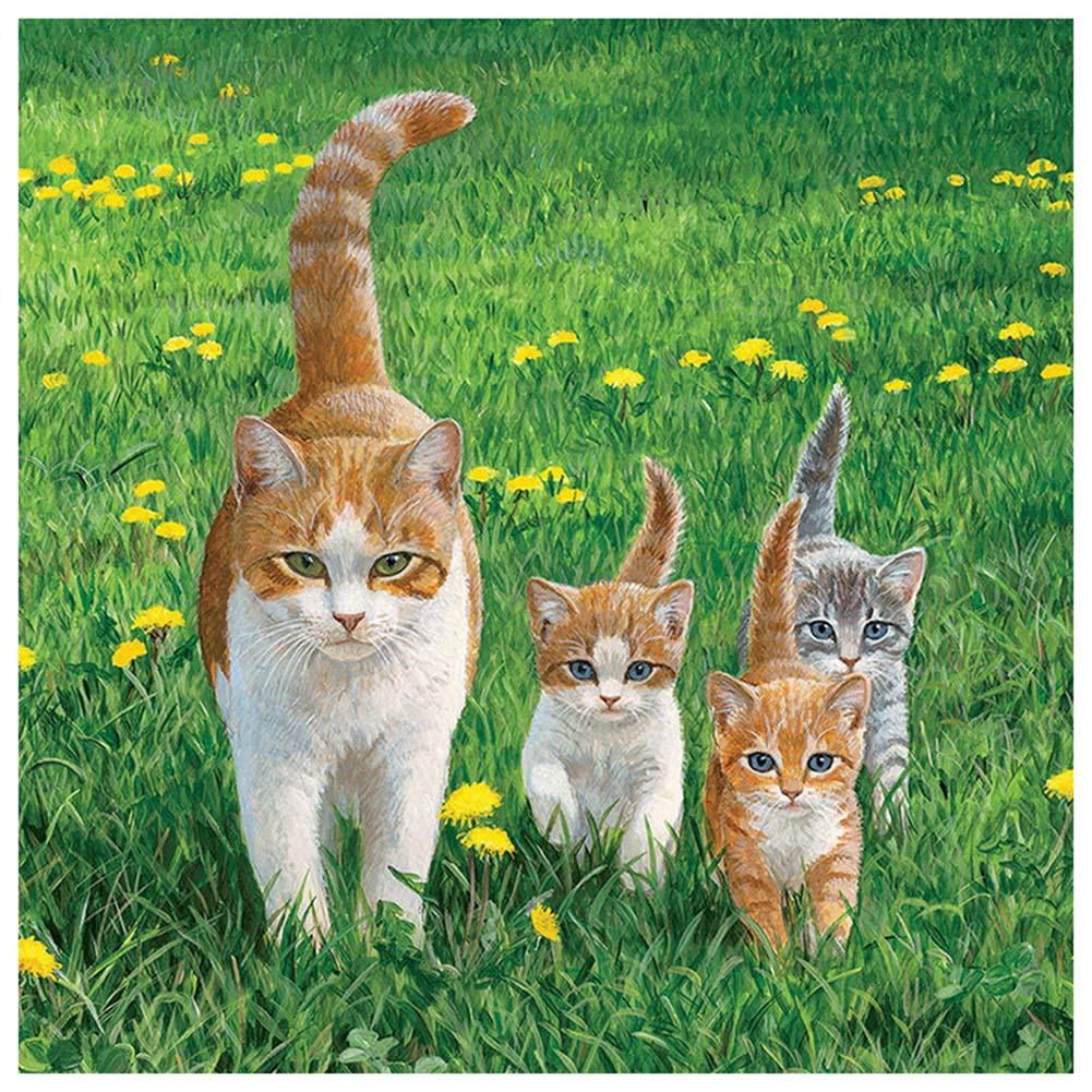 Jocestyle 5d Diy Full Drill Diamond Painting Cats Family Cross Stitch Embroidery Home Wall Decor Walmart Com