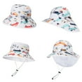 thumbnail image 4 of EnJoCho Adjustable Chin Strap Sun Hats Boys Girls Summer Spring Sun Hat Cute Cartoon Outdoor Beach Bucket Cap Sunhat, 4 of 6