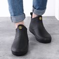 thumbnail image 2 of Dakaela Men's Deck Boots Waterproof Ankle Rain Fishing Booties Outdoor Rubber Garden Shoes Black 10, 2 of 7