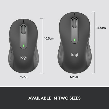Logitech - Signature M650 Wireless Mouse with Silent Clicks - Graphite