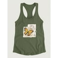 thumbnail image 3 of Butterfly On Paper Racerback Tank Women -Grace Popp Designs, Female Small, 3 of 4