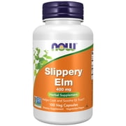 NOW Supplements, Slippery Elm (Ulmus rubra) 400 mg, Herbal Supplement, 100 Veg Capsules