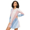 thumbnail image 3 of FORMRS Womens Long Sleeve Nightgowns Crew Neck Sleep Shirt Soft Pajamas Sizes S-3XL, Abstract Blue, 3 of 8