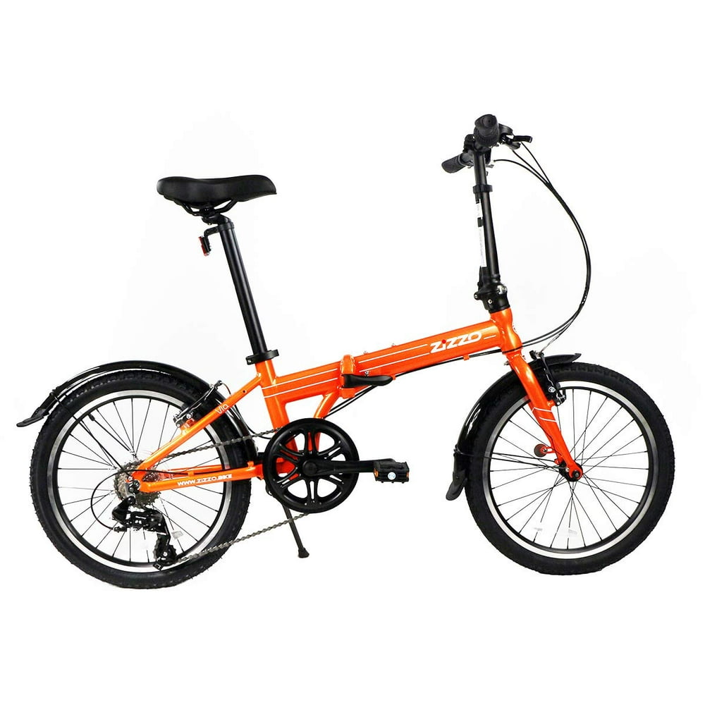 ZiZZO Via 7speed Aluminum Folding Bicycle, Orange