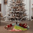 thumbnail image 4 of Daiia Adorable Puppy Basket Drawing Merry Christmas Tree Skirt , Xmas Large Lace-up Tree Skirt, Santa Snowflakes Rustic Home Decorations New Year Party Farmhouse Decor-48", 4 of 6