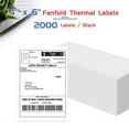 thumbnail image 4 of NefLaca 4x6 Thermal Labels - 12000 Shipping Labels - White Perforated - 2000 Labels per Stack, 4 of 6