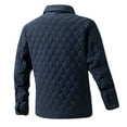 thumbnail image 4 of YLSDY Stylish Men's Winter Quilted Shirt Jacket Warm Trucker Coats Long Sleeve Snap Up Workwear Outerwear with Pockets Dark Blue XXL, 4 of 4