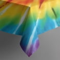 thumbnail image 3 of Colorful Rainbow Tie Dye Spiral Pattern Rectangle Tablecloth 60"x84",Waterproof Polyester Rectangle Table Cloth, Wipeable Spillproof Polyester Tablecloth for Dining, Camping, Indoor and Outdoor, 3 of 5