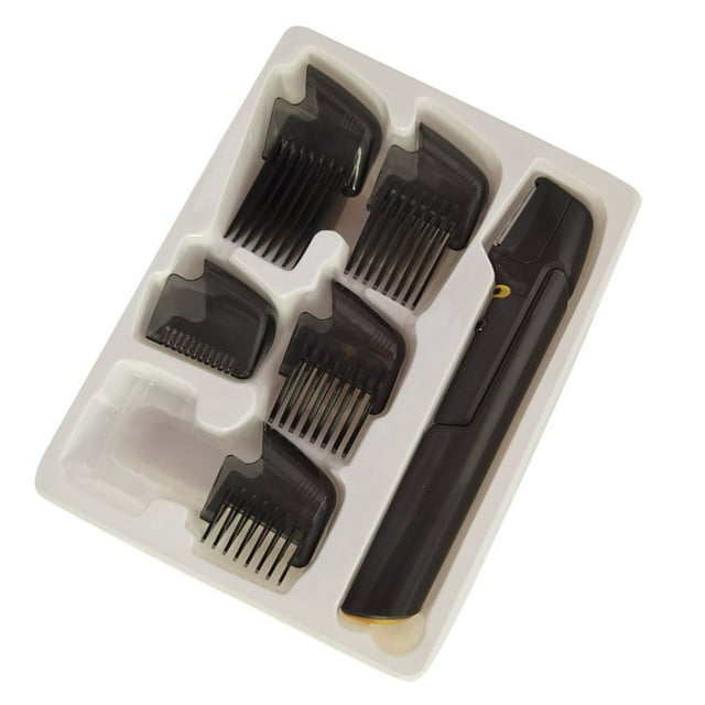 LEEYNEER Hair Clippers for Men with 5 Limit Combs Adjustable Length ABS Black Ergonomic Design for Home Use