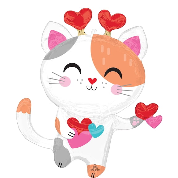 Large shape Purr-fect Valentine kitty
