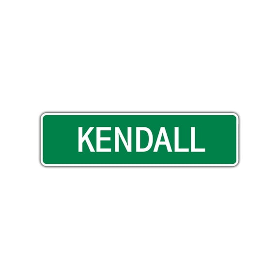 Kendall Girls Children Name Letter Printed Wall Plaque Decoration Label Indoor Outdoor Unique Novelty Aluminum Metal Sign 4"x13.5"