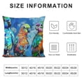 thumbnail image 6 of FUMJ Hopyeer Oil Painting Adorable Parrots Throw Lumber Pillow Cushion Cover Colorful Cute Birds Pattern Pillow Covers Home Decor Pillowcase for Sofa Chair Couch Bed (PA-Parrots), 6 of 6