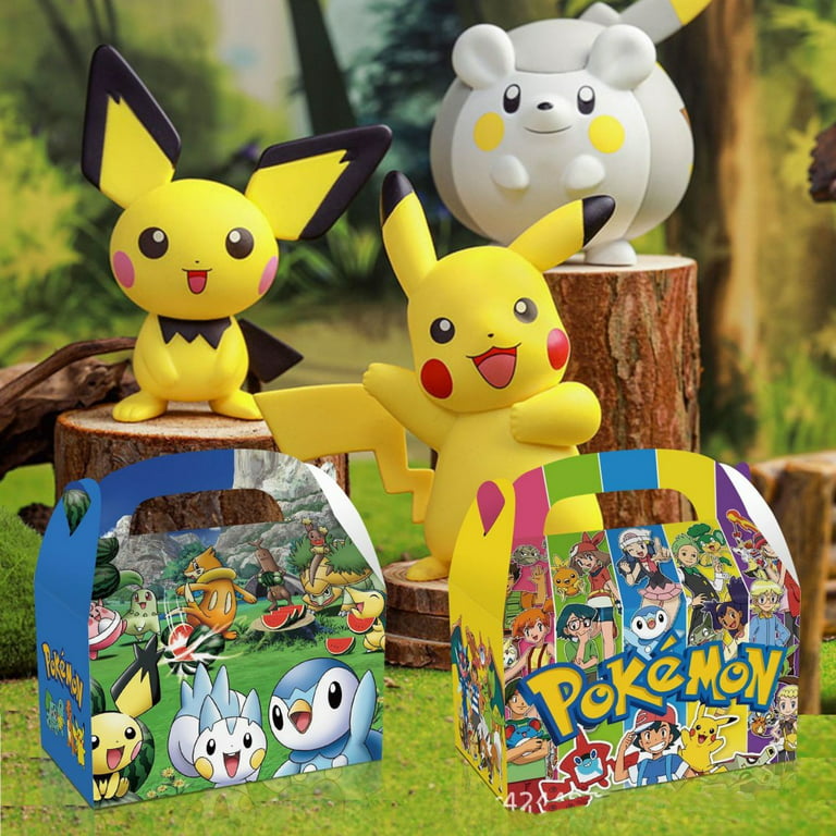 12Pcs Pokemon Party Favors Cartoon Party Supplies Decorations Gift Boxes  Candy Boxes Halloween Christmas Thanksgiving Pokemon Hot Kids Party Favors