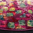 thumbnail image 4 of SAFAVIEH Madison Candelario Abstract Polka Dots Area Rug, Fuchsia/Gold, 9' x 9' Round, 4 of 7