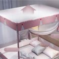 thumbnail image 2 of Bed Canopy Curtains Integrated Physical Shading Bed Curtains with Bracket Bed Sitting Mosquito Net, 2 of 5