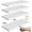 White-16in, variant on 16in Black Floating Shelves Set of 4 Rustic Wood Storage Display Units