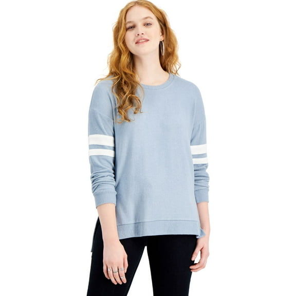 Hippie Rose Juniors Striped-Sleeve Top