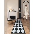 thumbnail image 2 of Alfombra Runner Beeiva a cuadros, lavable, 61 x 183 cm, antideslizante, 2 of 6