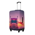 thumbnail image 1 of Balery Sunset Truck Highway Funda de equipaje, fundas para maletas, elástica, lavable, protector de maletas, compatible con maletas de 18 a 32 pulgadas-Large, 1 of 7