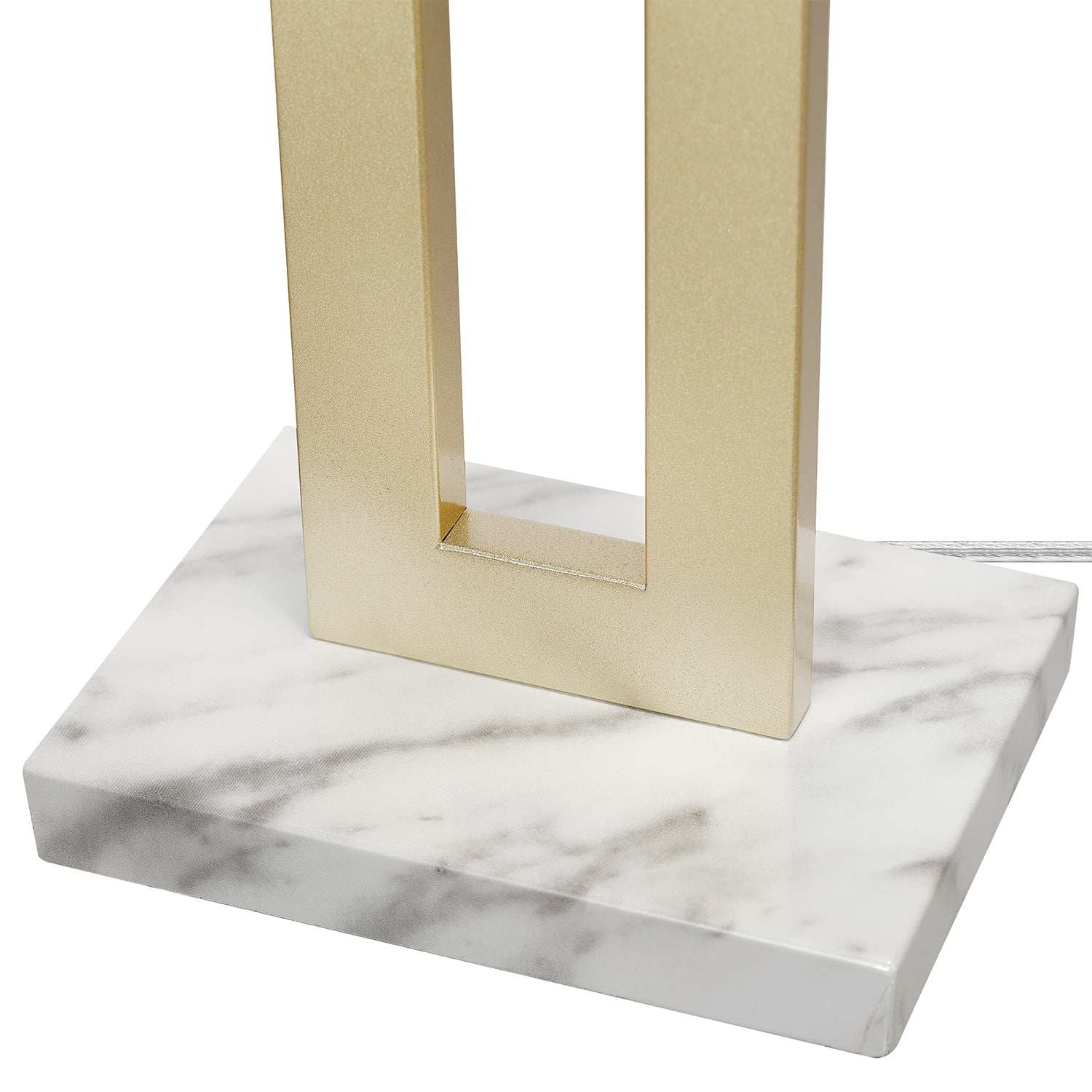 Globe Electric D'Alessio 20" Gold Table Lamp with White Linen Shade and Title 20 LED Bulb Included, 91000540