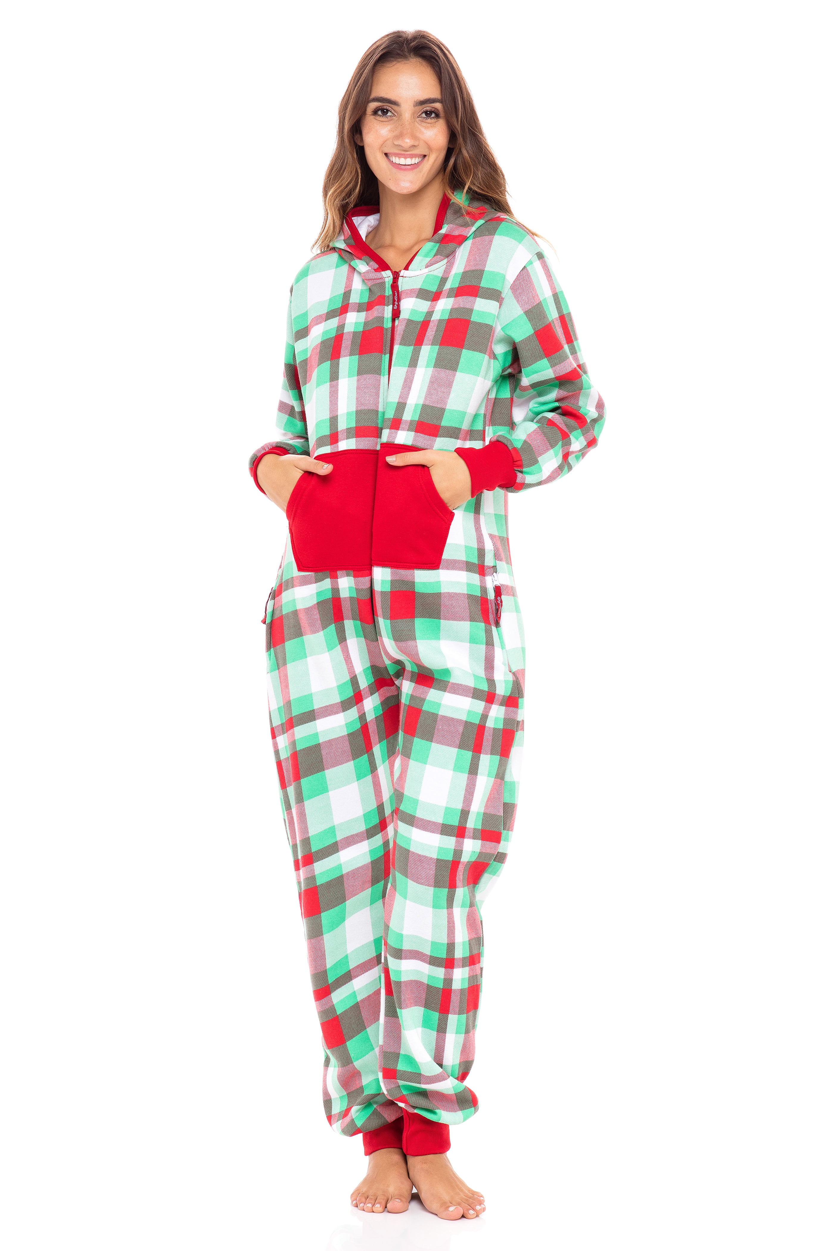 Adult Union Suit pajamas Sleepwear for Women One Piece Pajama Ladies ...