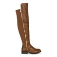 thumbnail image 2 of Women's Gold Zipper Design Lug Over The Knee Boots 19705, 2 of 6