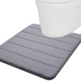 thumbnail image 1 of Alfombrilla de baño de espuma viscoelástica de secado rápido, respaldo de malla antideslizante suave y grueso para baño (gris), 1 of 7