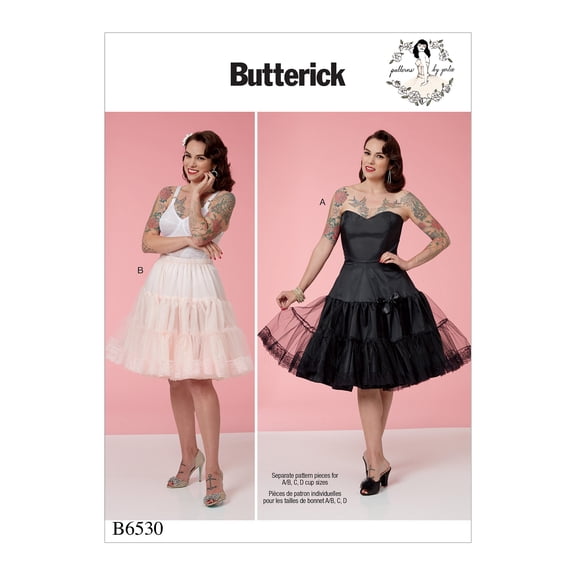 Butterick Pattern Misses' Full Slip and Petticoat-6-8-10-12-14