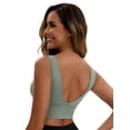 thumbnail image 2 of Unique Bargains Women's V Back Wide Straps Sports Bra S Gray, 2 of 6