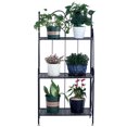 thumbnail image 6 of 3-Tier Plant Stand Rack, Tall Metal Book Holder Organizer Shelf, Elegant Scrollwork Freestanding Potted Plants Display Storage Rack for Indoor and Outdoor, Home Decor, 6 of 9