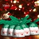 thumbnail image 5 of 50 bolsas de dulces a granel para fiestas navideñas, bolsas para galletas y bocadillos con lazos de conejito viejo verde, 5 of 9