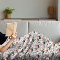 thumbnail image 3 of Octopus Soft Flannel Fleece Blanket, Summer Style Nursery Pattern with Steamboat Octopus Anchor Sea Starfish Seashells, Cozy Plush for Indoor and Outdoor Use, 50" x 70", Multicolor, by Ambesonne, 3 of 5