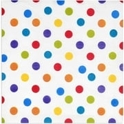 Gift Boutique 100 Rainbow Dot Cocktail Beverage Napkins Disposable Paper Colorful Polka Dots Dessert Napkin for Spring Carnival Festival Holiday Bridal & Baby Shower Tableware Party Supplies