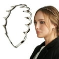 thumbnail image 2 of Unique Bargains 1 Pc Cute Big Wave Headbands for Women Gray, 2 of 6