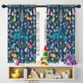 thumbnail image 5 of Blackout Kids Curtains,Colorful Dinosaurs Flowers Border Pattern Childrens Insulated Curtains Set Of 2,Bedroom Essentials,Toddler Room Decor 42"x54", 5 of 5