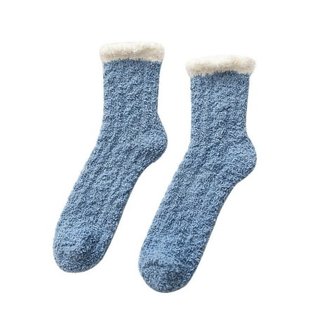 

Dido Plush Socks Women Soft Warm Middle Tube Floor Sock Slipper Sleep Stockings for Autumn Winter