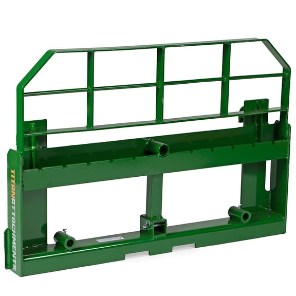 Titan Attachments Hook and Pin Pallet Fork Frame Attachment, Fits John Deere Tractors, Rated 6,000 LB